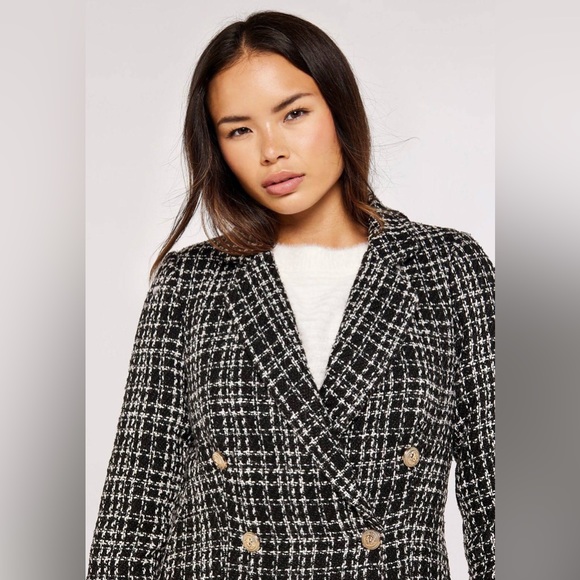 Black and White Tweed Blazer - Picture 2 of 5